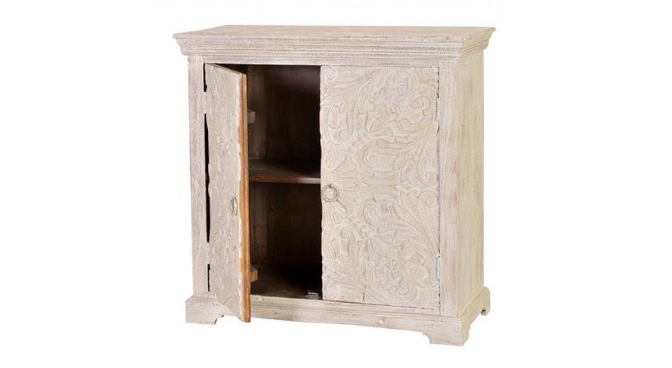 Anrichte Holz Weiß 90x40x90cm
