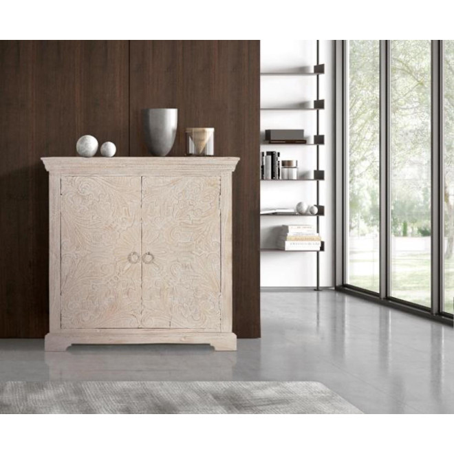 Anrichte Holz Weiß 90x40x90cm