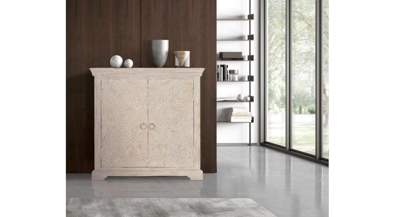 Anrichte Holz Weiß 90x40x90cm