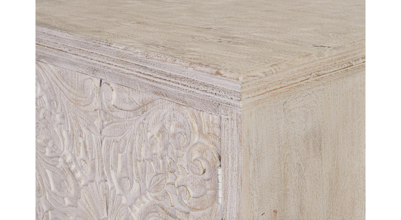 Anrichte Holz Weiß 90x40x90cm