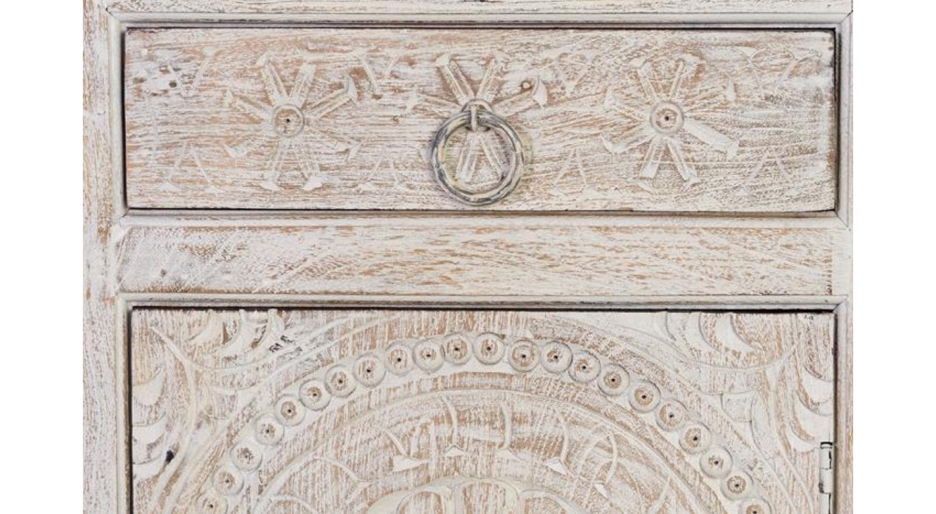 Buffet 3 Tiroirs Bois Blanc 150x40x90cm