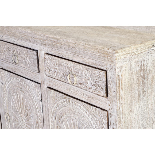 Buffet 3 Tiroirs Bois Blanc 150x40x90cm