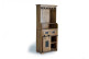 Cómoda 2 Cajones Madera, Hierro Marrón 75x38x170cm