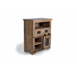 Anrichte mit 2 Schubladen Holz, Eisen Braun 75x40x90cm