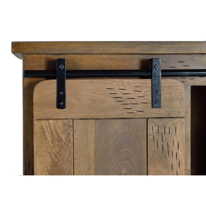 Vaisselier 3 Tiroirs Bois, Fer Marron 90x45x150cm