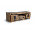 TV Stand 1 Drawer Wood, Brown Iron 180x50x55cm