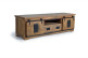 Meuble TV 1 Tiroir Bois, Fer Marron 180x50x55cm