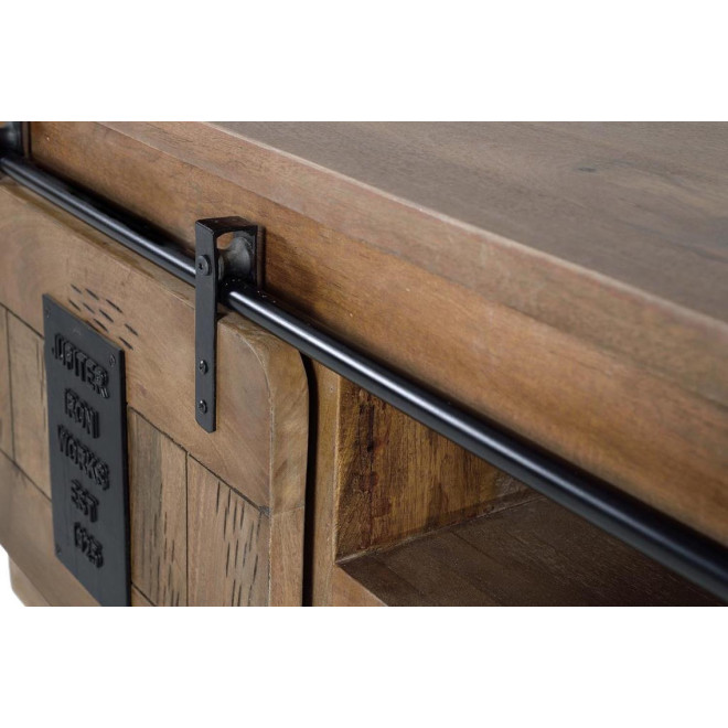TV-Möbel 1 Schublade Holz, Eisen Braun 180x50x55cm