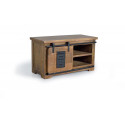 Soporte de TV de madera y hierro marrón 90x40x50cm