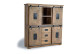 Schrank 3 Schubladen Holz, Eisen Braun 150x45x160cm