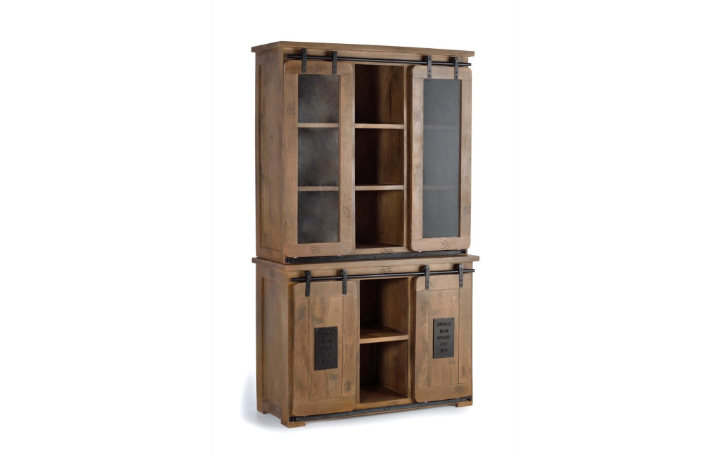 Vaisselier Holz, Eisen Braun 120x47x200cm