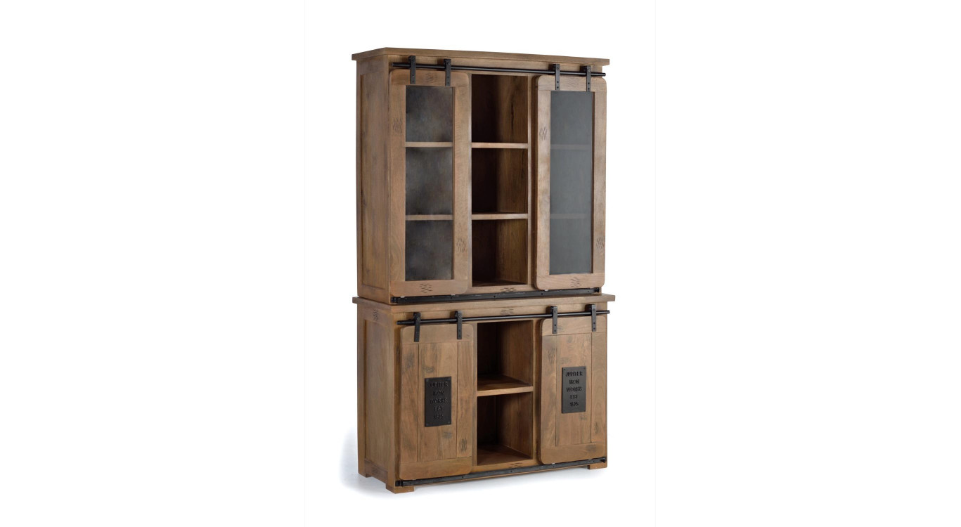 Vaisselier Holz, Eisen Braun 120x47x200cm