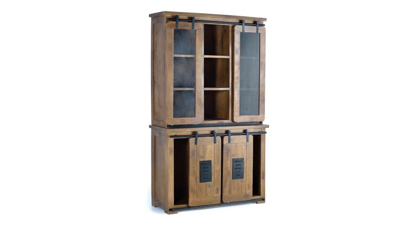 Vaisselier Holz, Eisen Braun 120x47x200cm