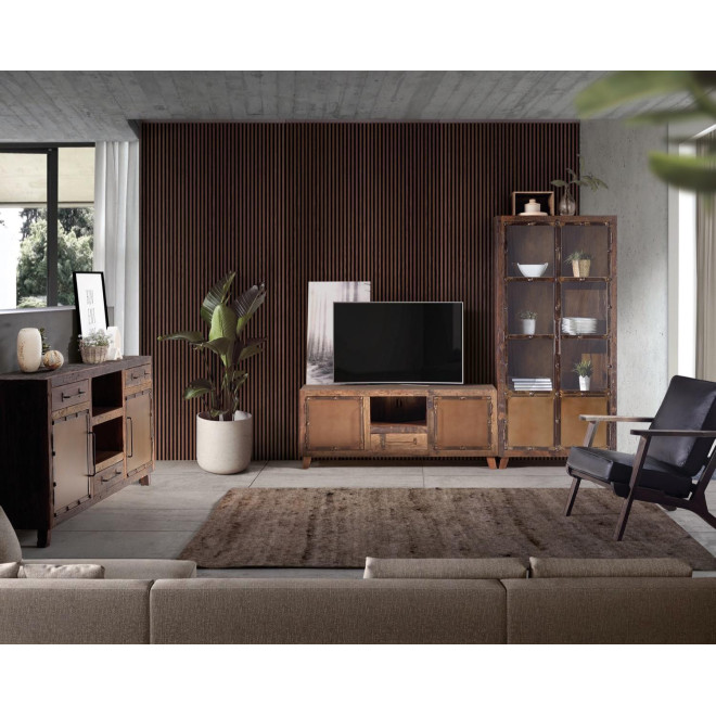 TV-Möbel 1 Schublade Holz Braun 150x40x60cm