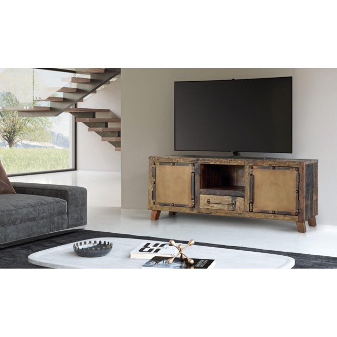 TV-Möbel 1 Schublade Holz Braun 150x40x60cm