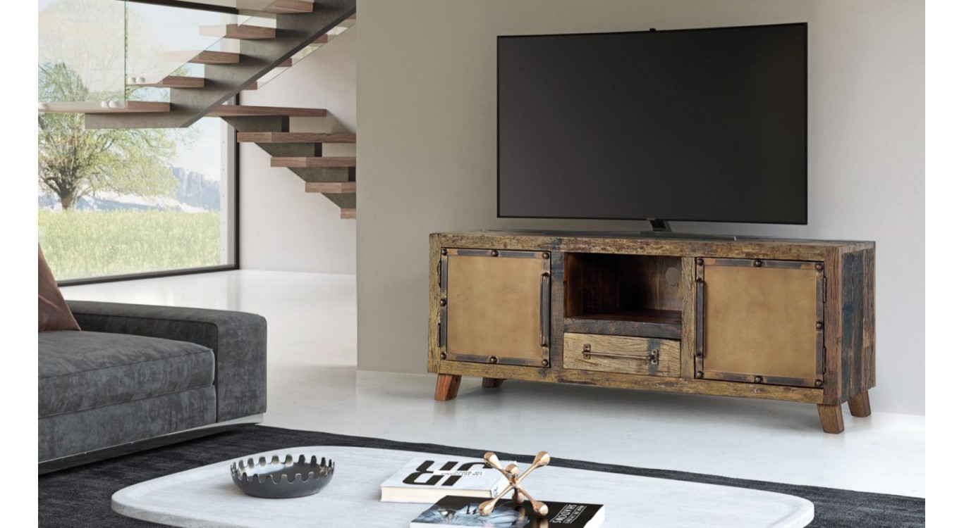 TV-Möbel 1 Schublade Holz Braun 150x40x60cm