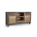 3 Drawer Brown Wood Sideboard 180x40x90cm
