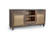 Truhe 3 Schubladen Holz Braun 180x40x90cm
