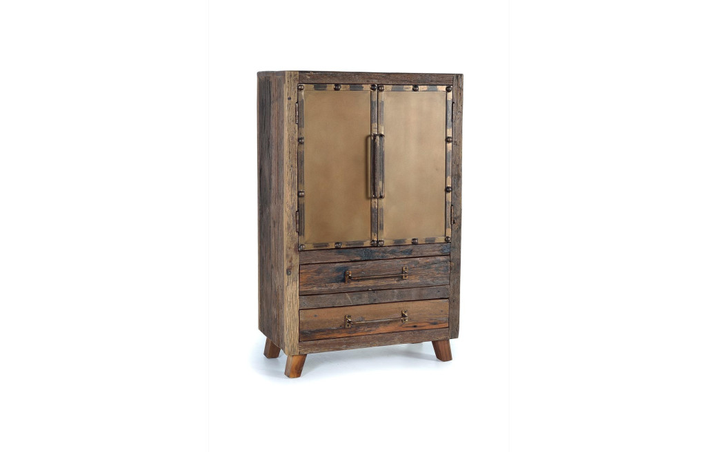 Anrichte mit 2 Schubladen Holz Braun 75x40x120cm