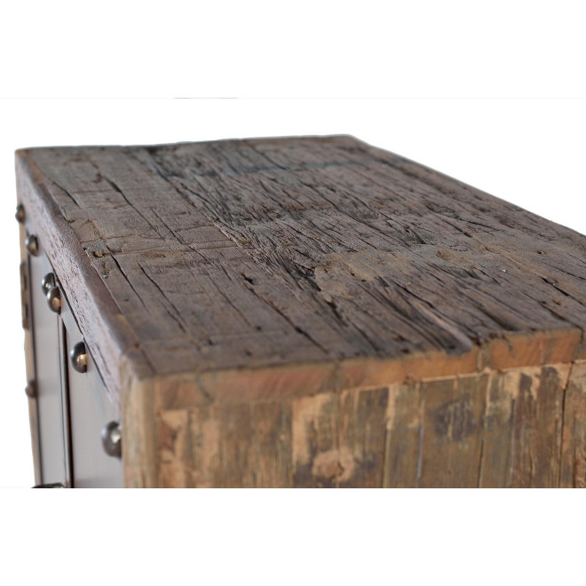 Anrichte mit 2 Schubladen Holz Braun 75x40x120cm