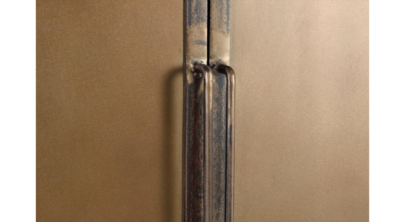 Anrichte mit 2 Schubladen Holz Braun 75x40x120cm