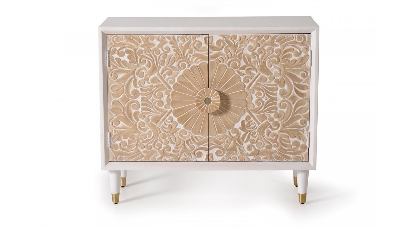Buffet Bois Blanc 90x35x76cm