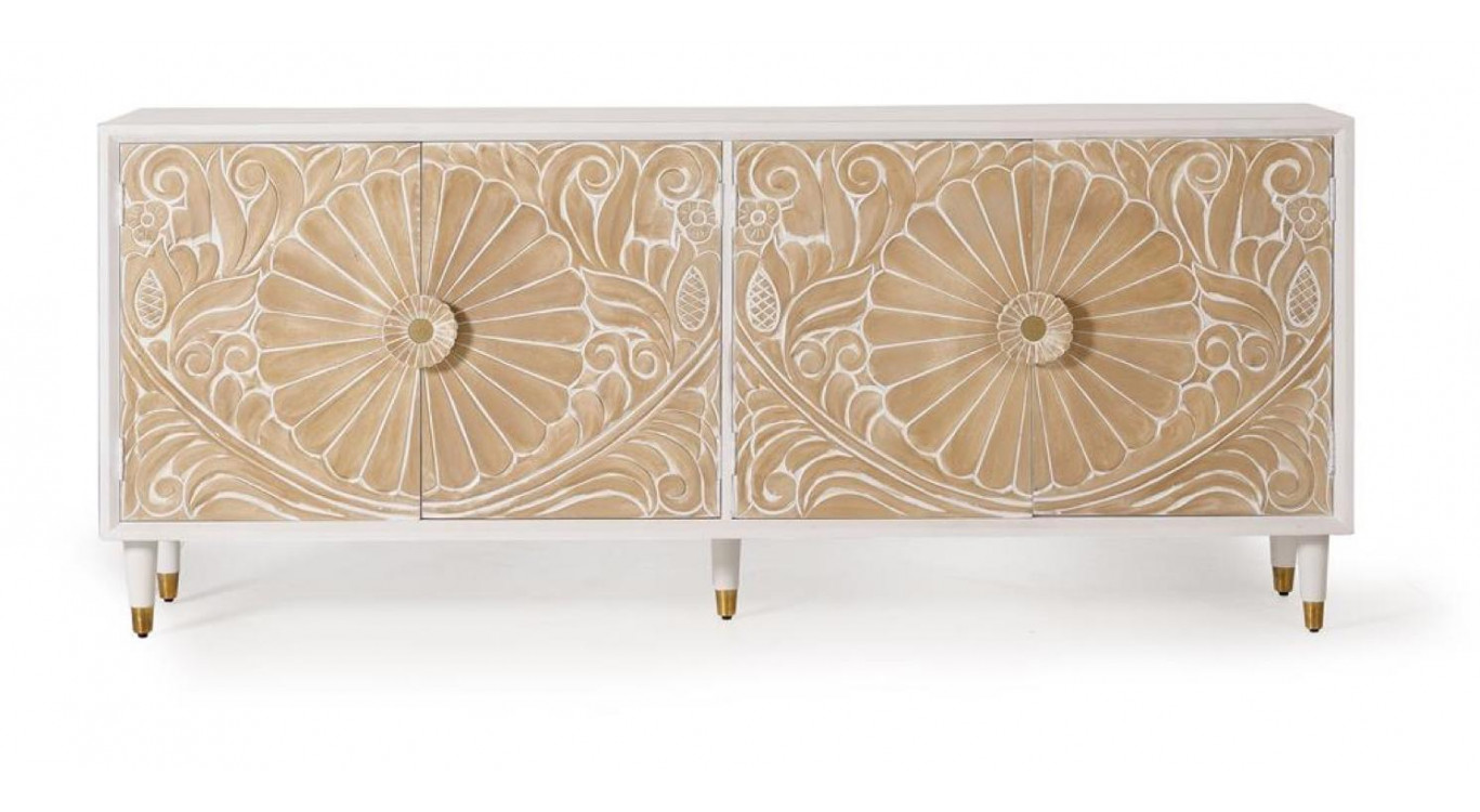 Bahut Bois Blanc 190x40x80cm