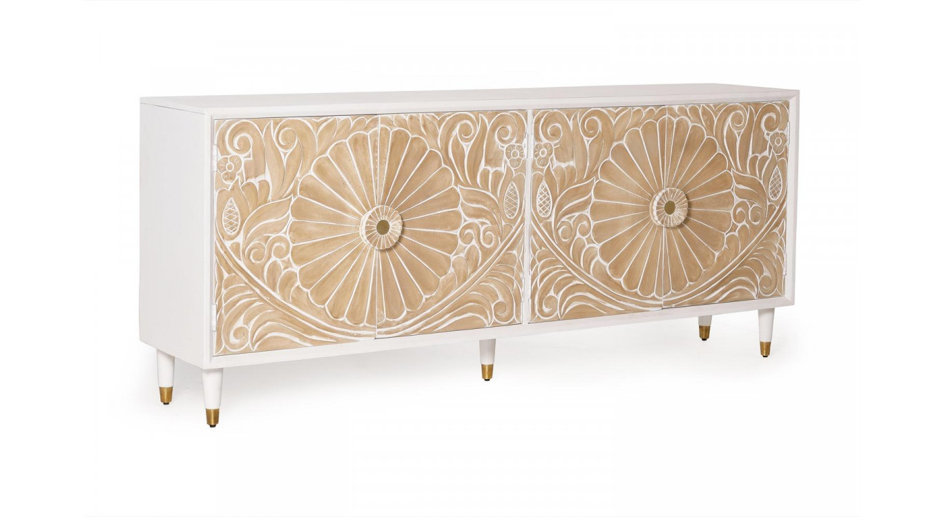 Bahut Bois Blanc 190x40x80cm