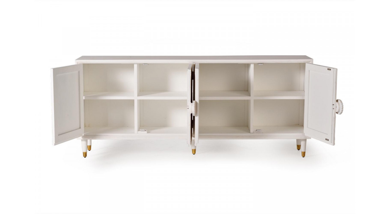 Bahut Bois Blanc 190x40x80cm
