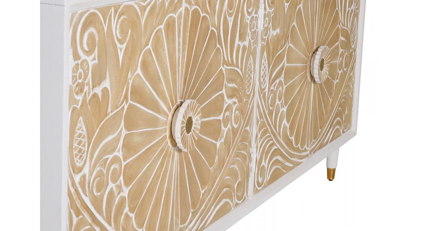 Bahut Bois Blanc 190x40x80cm