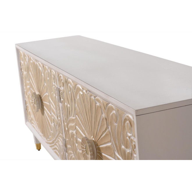 Sideboard Holz Weiß 190x40x80cm