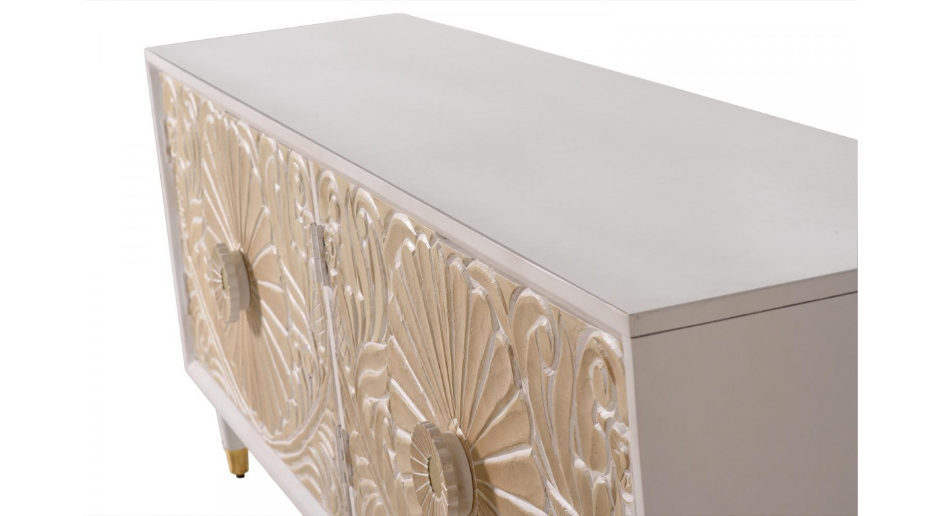Bahut Bois Blanc 190x40x80cm
