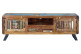 TV-Möbel mit 2 Schubladen Holz und Eisen Braun 140x40x54cm