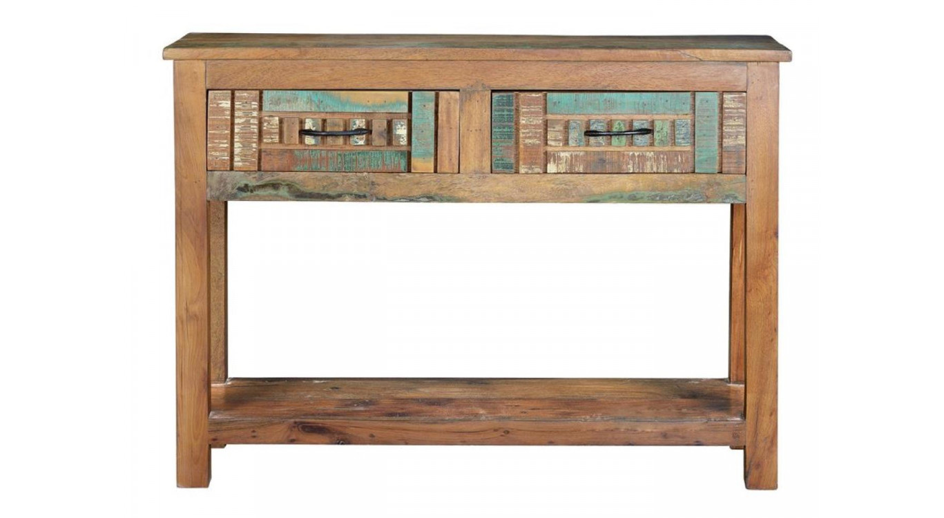 Konsole mit 2 Schubladen HolzBraun 106x33x76cm