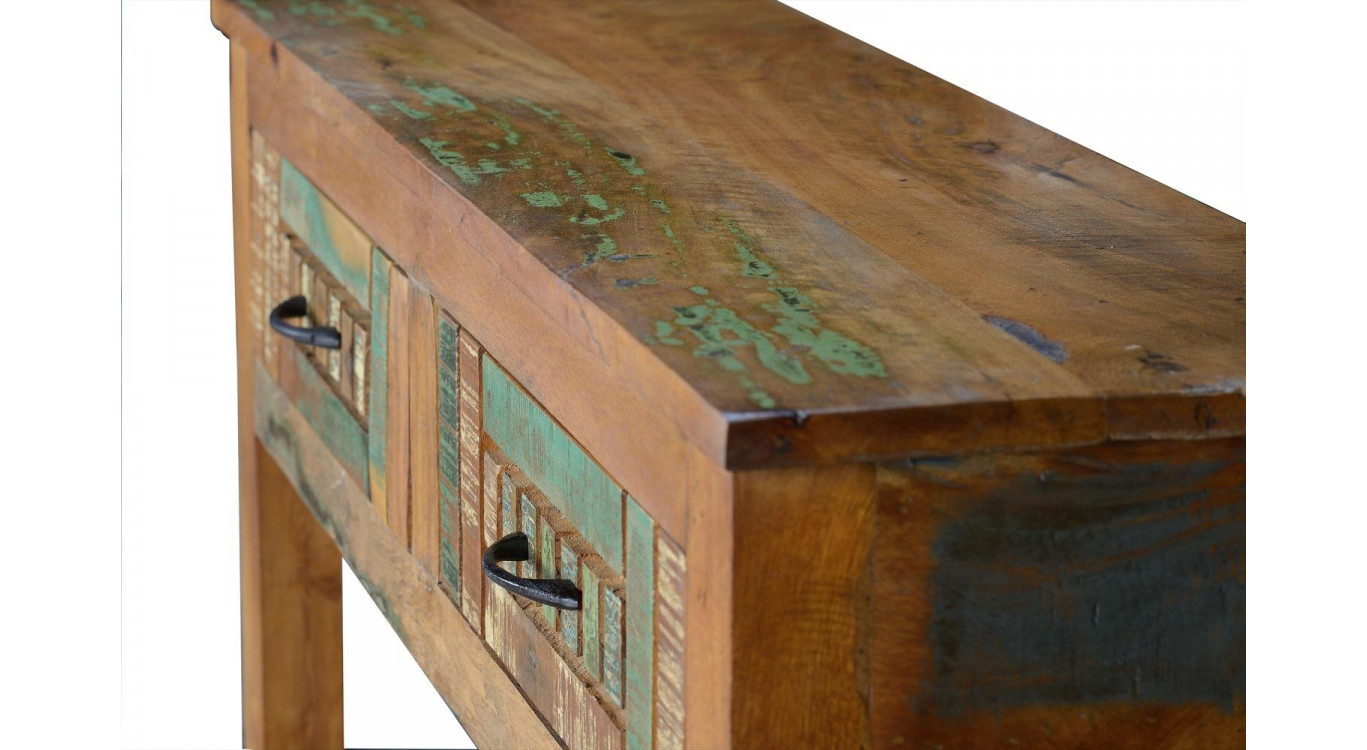 Konsole mit 2 Schubladen HolzBraun 106x33x76cm