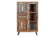 Schrank 1 Schublade Holz und Eisen Braun 90x38x140cm
