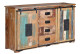 Anrichte mit 4 Schubladen Holz, Eisen Braun 150x38x81cm