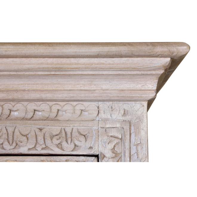 Schrank Holz, Eisen Weiß 97x50x190cm