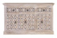 Buffet a 3 cassetti in legno e latta 150x40x92cm