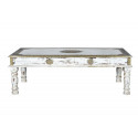 White Bronze Wood Coffee Table 140x80x45cm