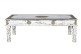 Tavolino in legno bianco bronzo 140x80x45cm