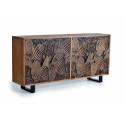 Aparador de madera y hierro 190x42x94cm