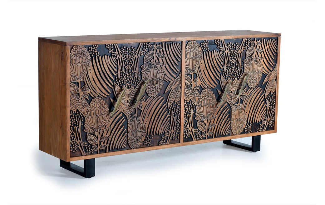 Bahut Bois, Fer Marron 190x42x94cm