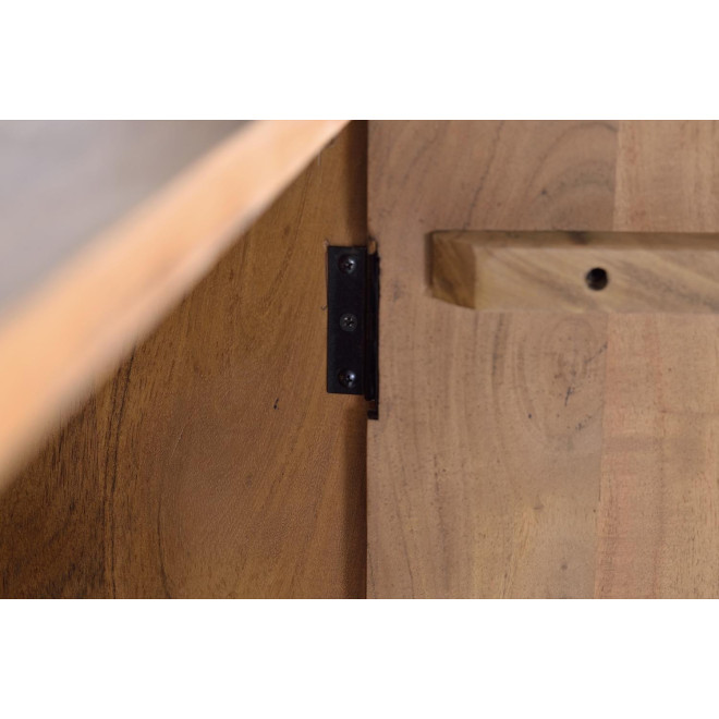 Truhe Holz, Eisen Braun 190x42x94cm