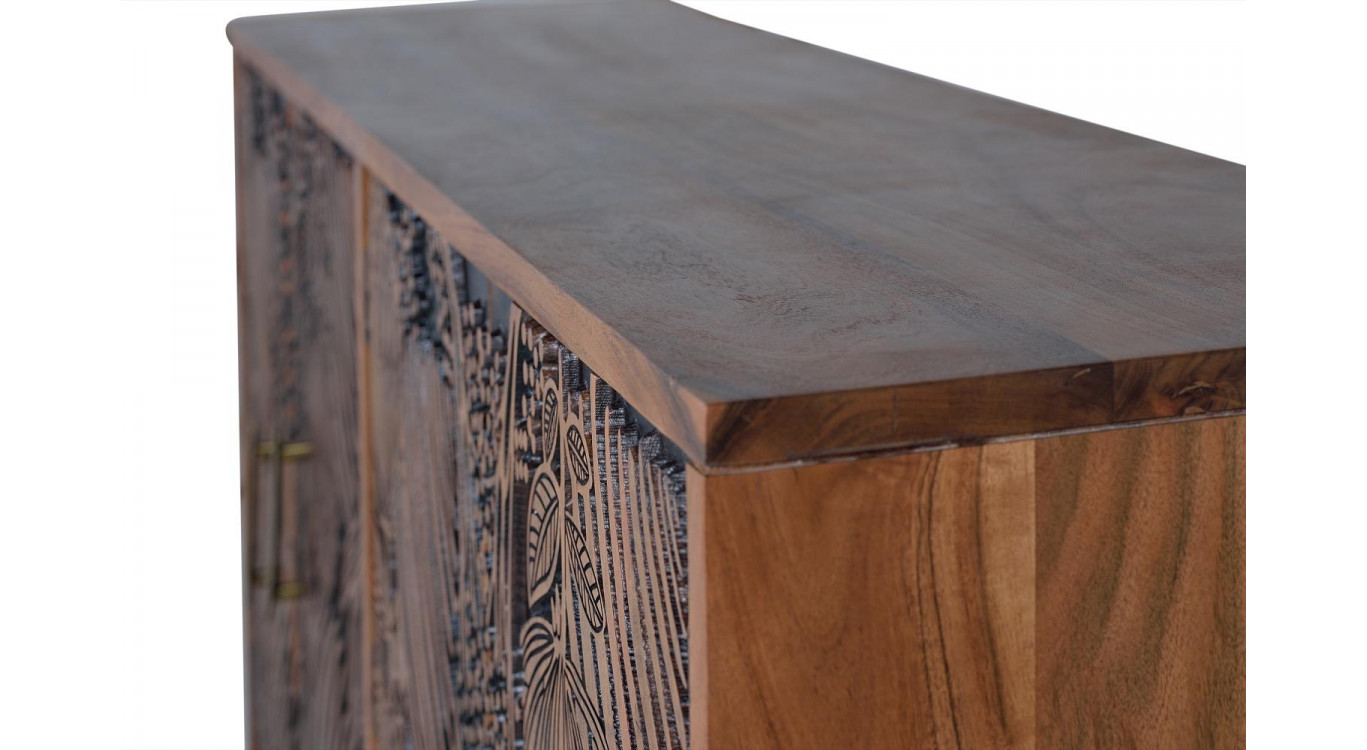 Bahut Bois, Fer Marron 190x42x94cm