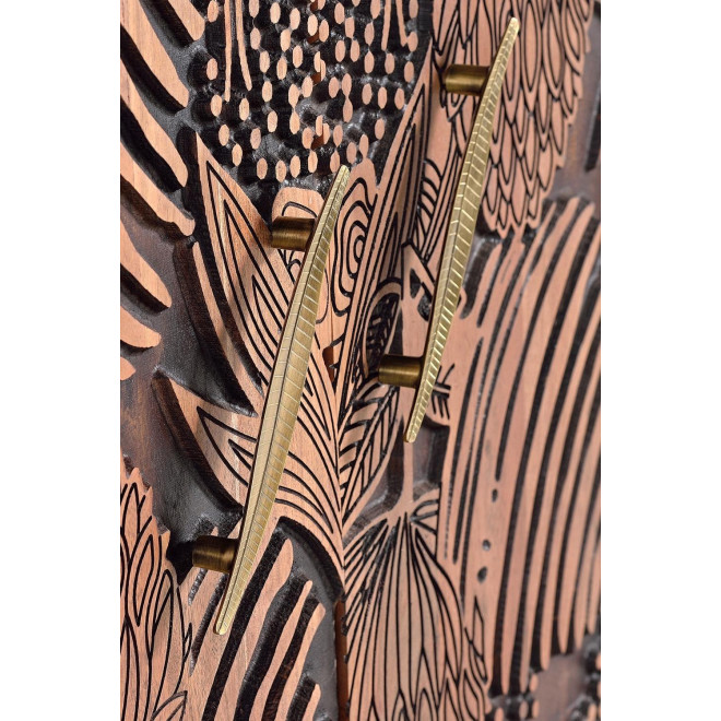 Bahut Bois, Fer Marron 190x42x94cm