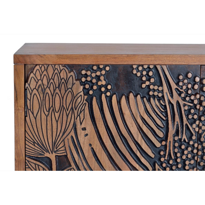 Truhe Holz, Eisen Braun 190x42x94cm