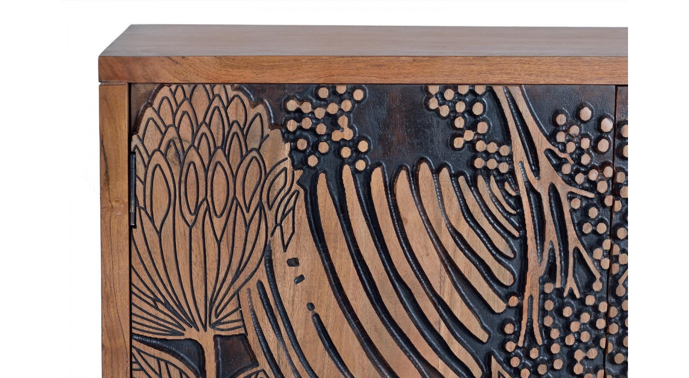 Bahut Bois, Fer Marron 190x42x94cm