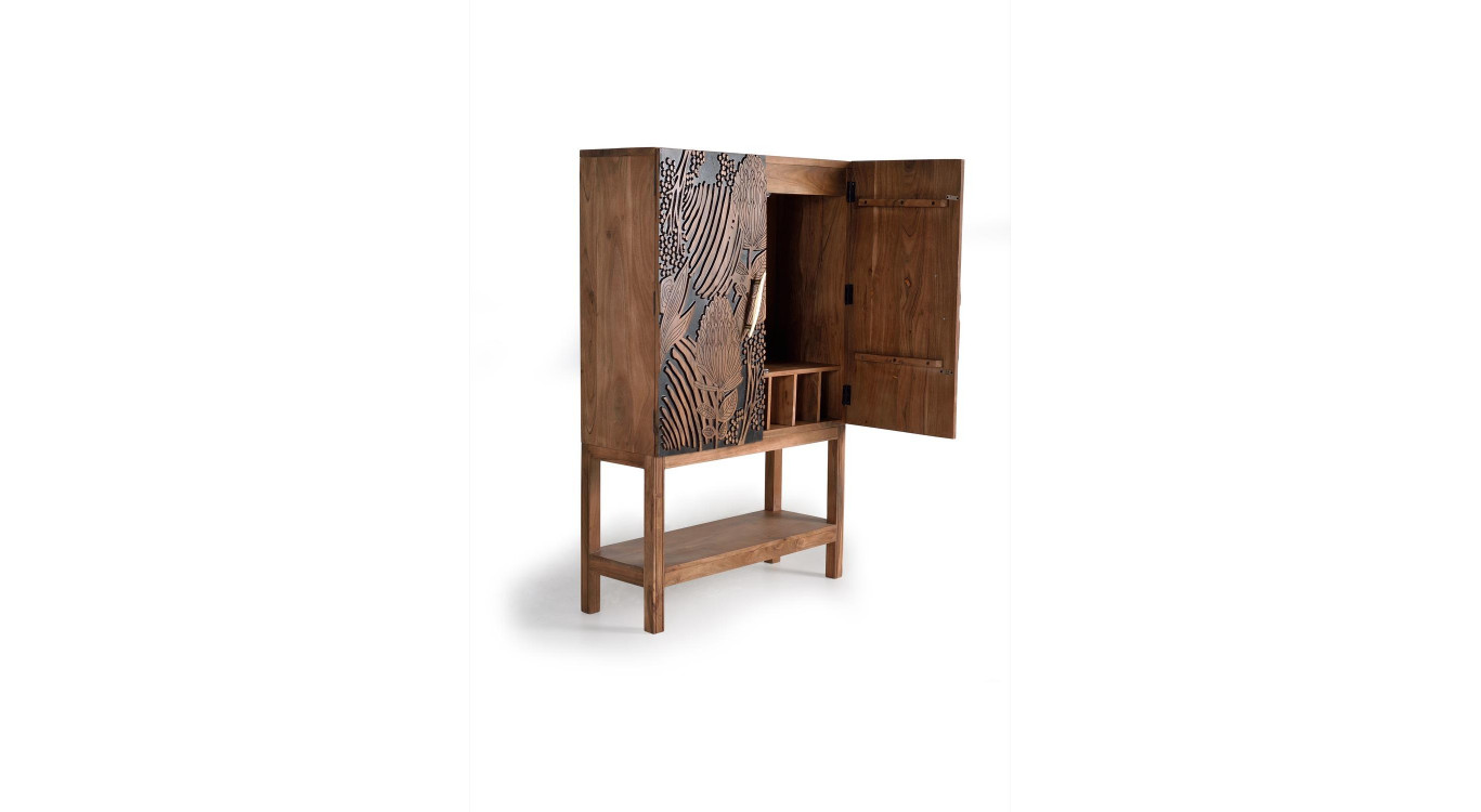 Armoire Bois Marron 100x40x160cm