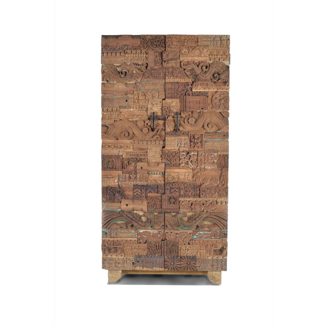 Schrank Holz Braun 90x50x180cm